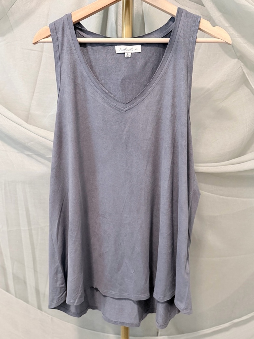 Another Love Charcoal Blue Tank Top